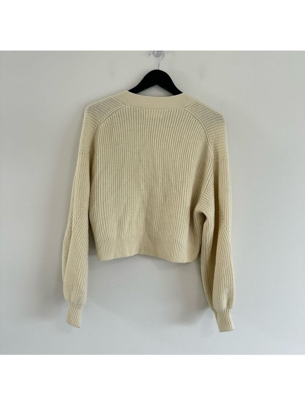 Wilfred Free Unwind Merino Wool Waist Open Cardigan XS Aritzia Butter Yellow - Picture 5 of 12